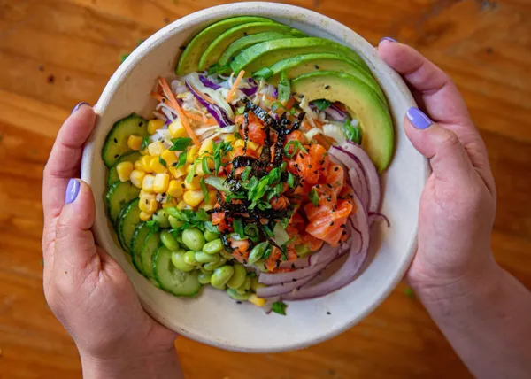 Customer being served at Ichiban food truck