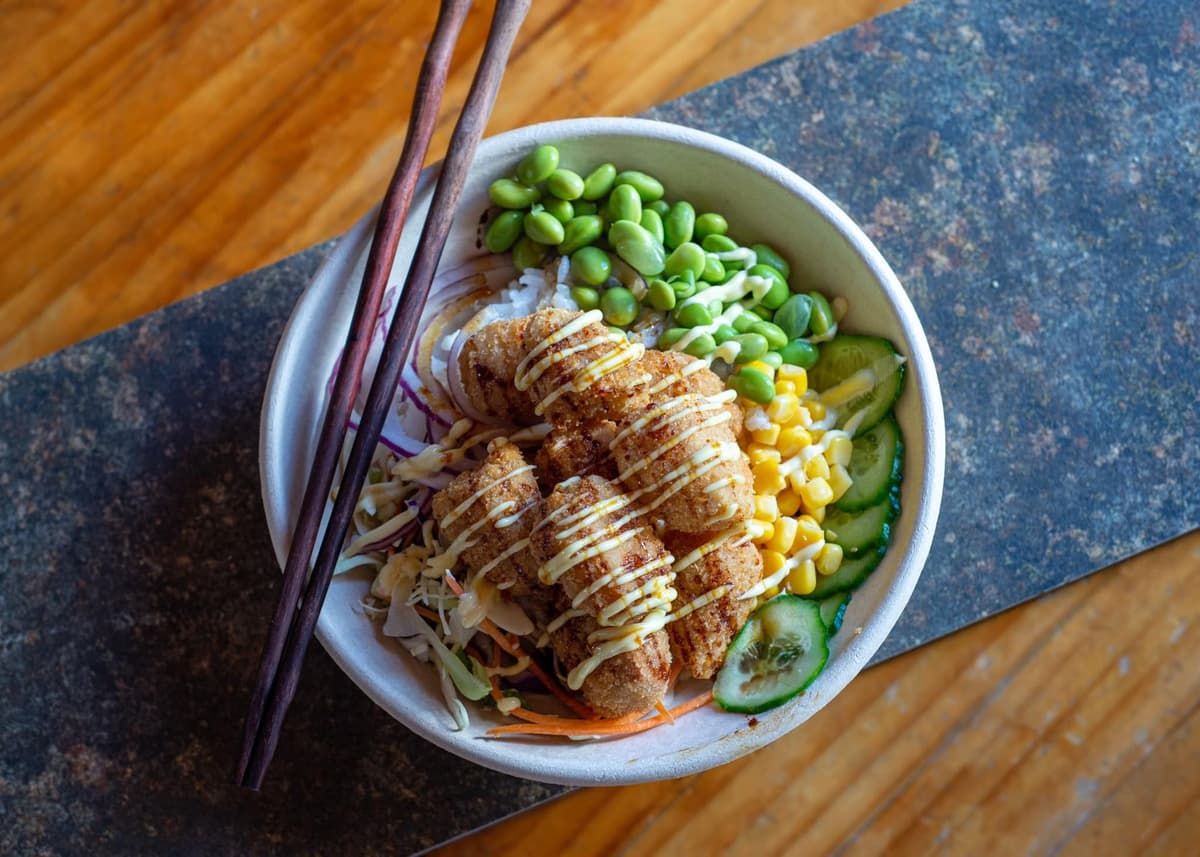 Poke bowl with fresh ingredients